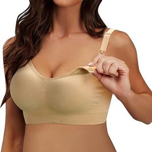 iloveSIA Nude Nursing Bra Size M